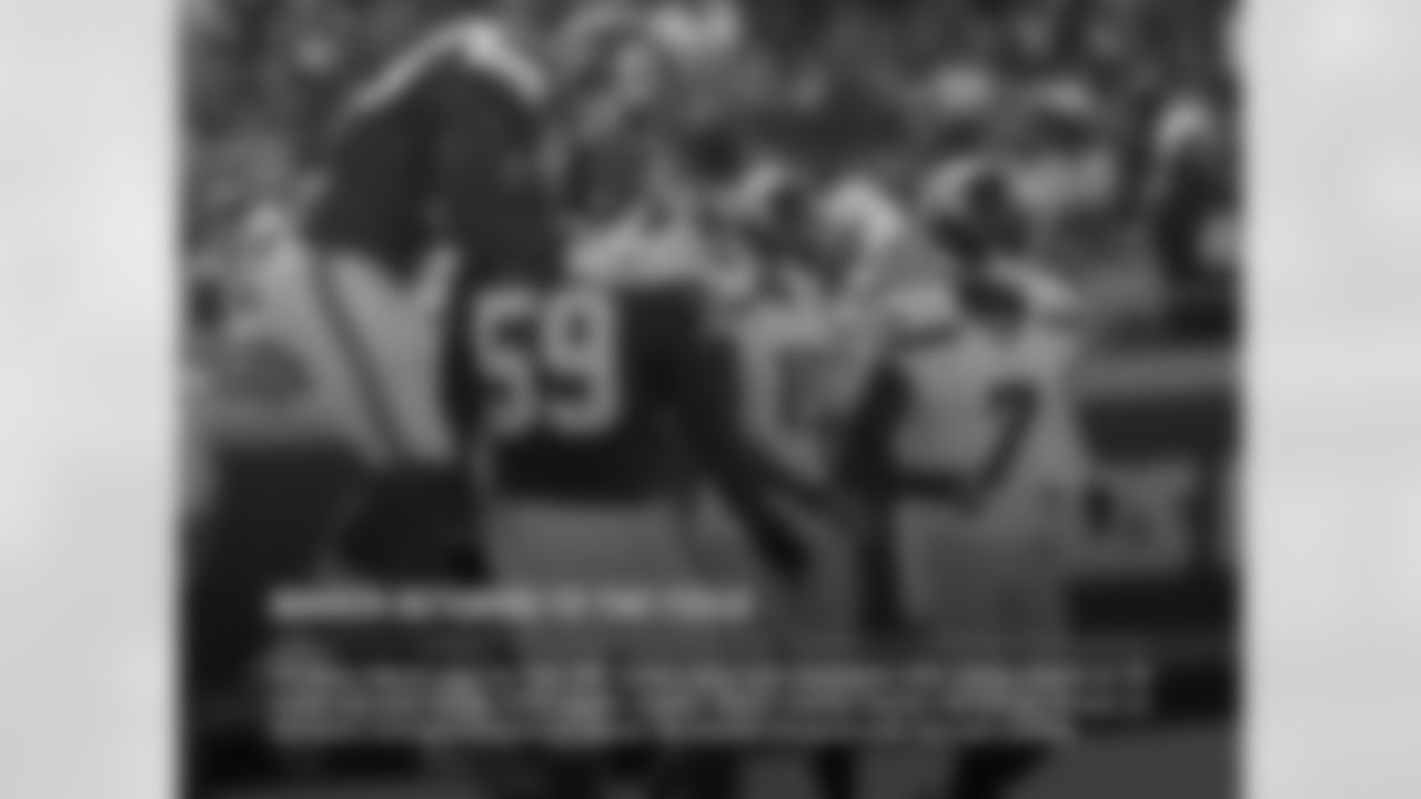 MARCH RETURNS TO THE FIELD: LB Justin March saw his first NFL action since last preseason after being placed on IR before the start of the 2015 regular season. March tackled Seattle RB George Farmer on 4th-and-1, forcing a turnover on downs. He finished the game with two solo tackles.