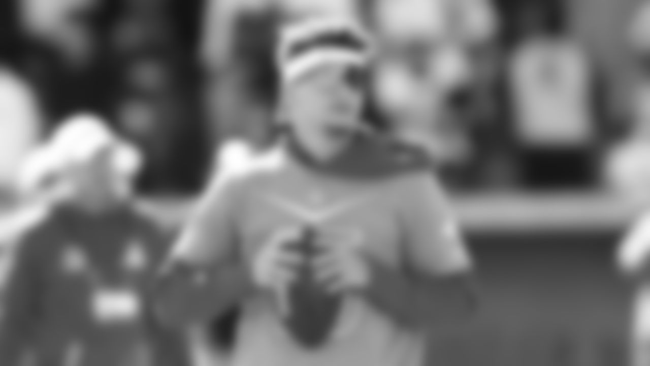 Kansas City Chiefs quarterback Patrick Mahomes (15) during the 2022 NFL Pro Bowl practice on Saturday February 5, 2022