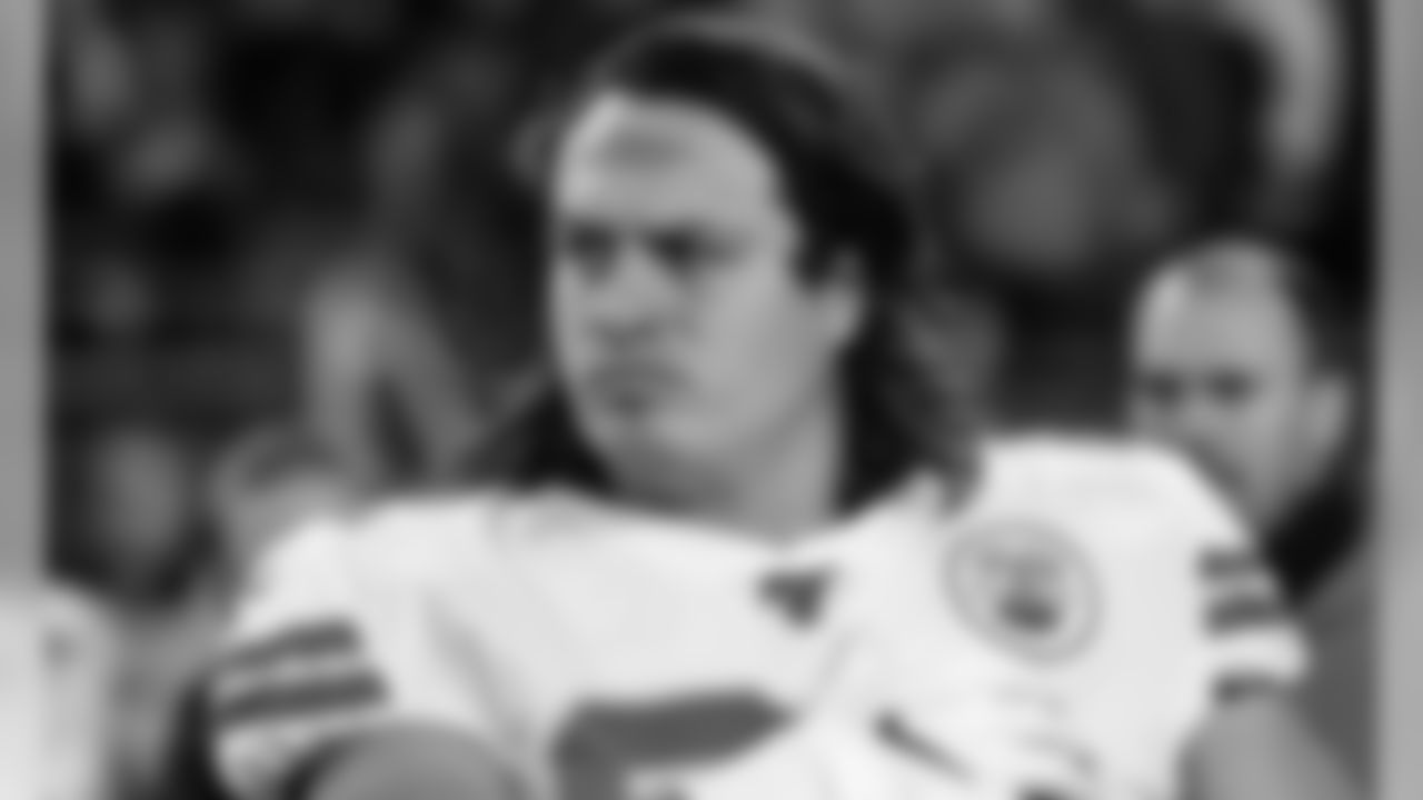 Kansas City Chiefs Offensive Lineman Austin Reiter (62) prior to the game between the Kansas City Chiefs and the New England Patriots on December 8, 2019.