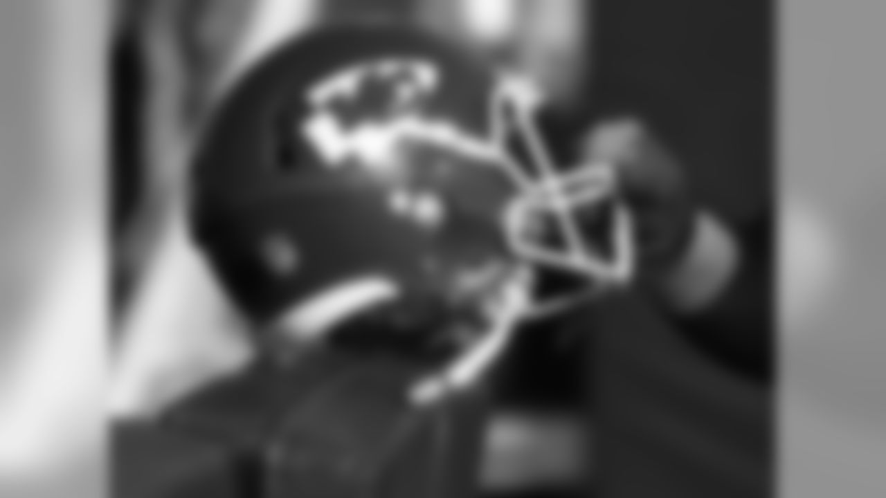 Helmet in Hand during practice 8/2/18 at Chiefs Training Camp at Missouri Western State University in St Joseph, Missouri
