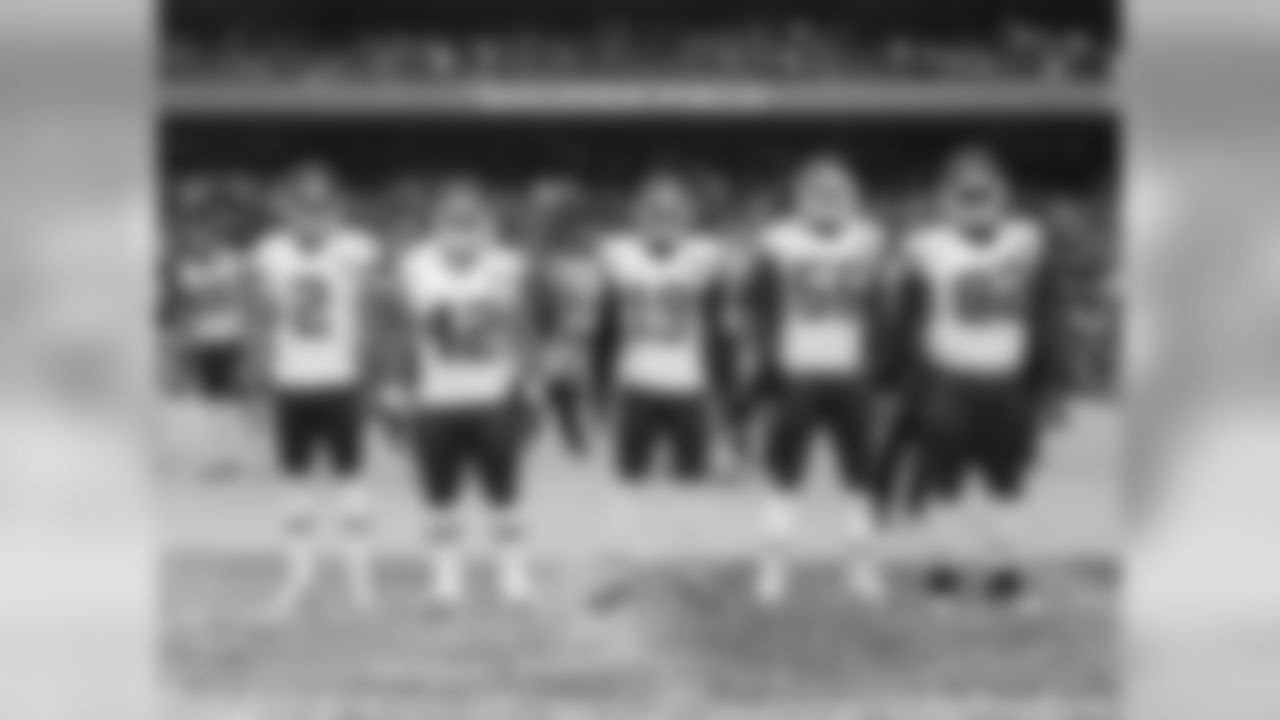 Kansas City Chiefs captains take the field prior to the preseason game against the Chicago Bears, Saturday, August 27, 2016, in Chicago, Illinois.