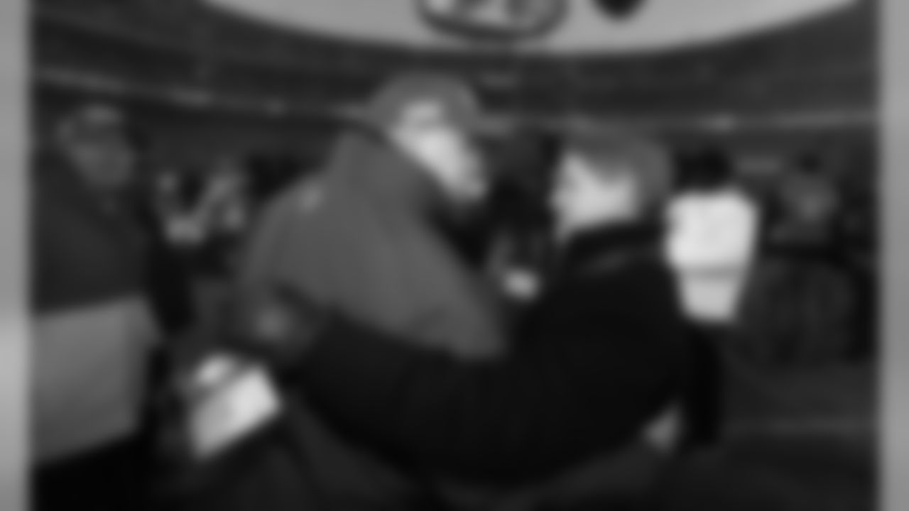 Kansas City Chiefs Head Coach Andy Reid and Kansas City Chiefs Chairman and CEO Clark Hunt after the game between the Kansas City Chiefs and the Tennessee Titans in the AFC Championship at Arrowhead Stadium on January 19, 2020.
