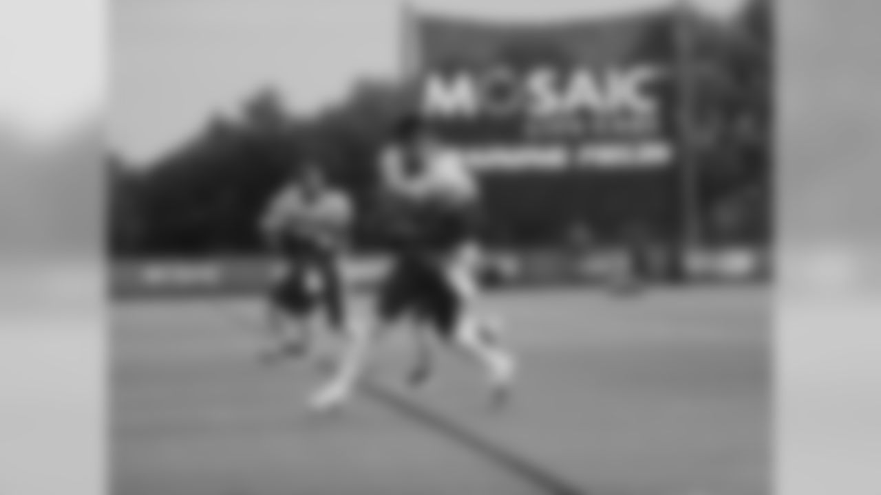 Quarterbacks during practice 7/28/18 at Chiefs Training Camp at Missouri Western State University in St Joseph, Missouri