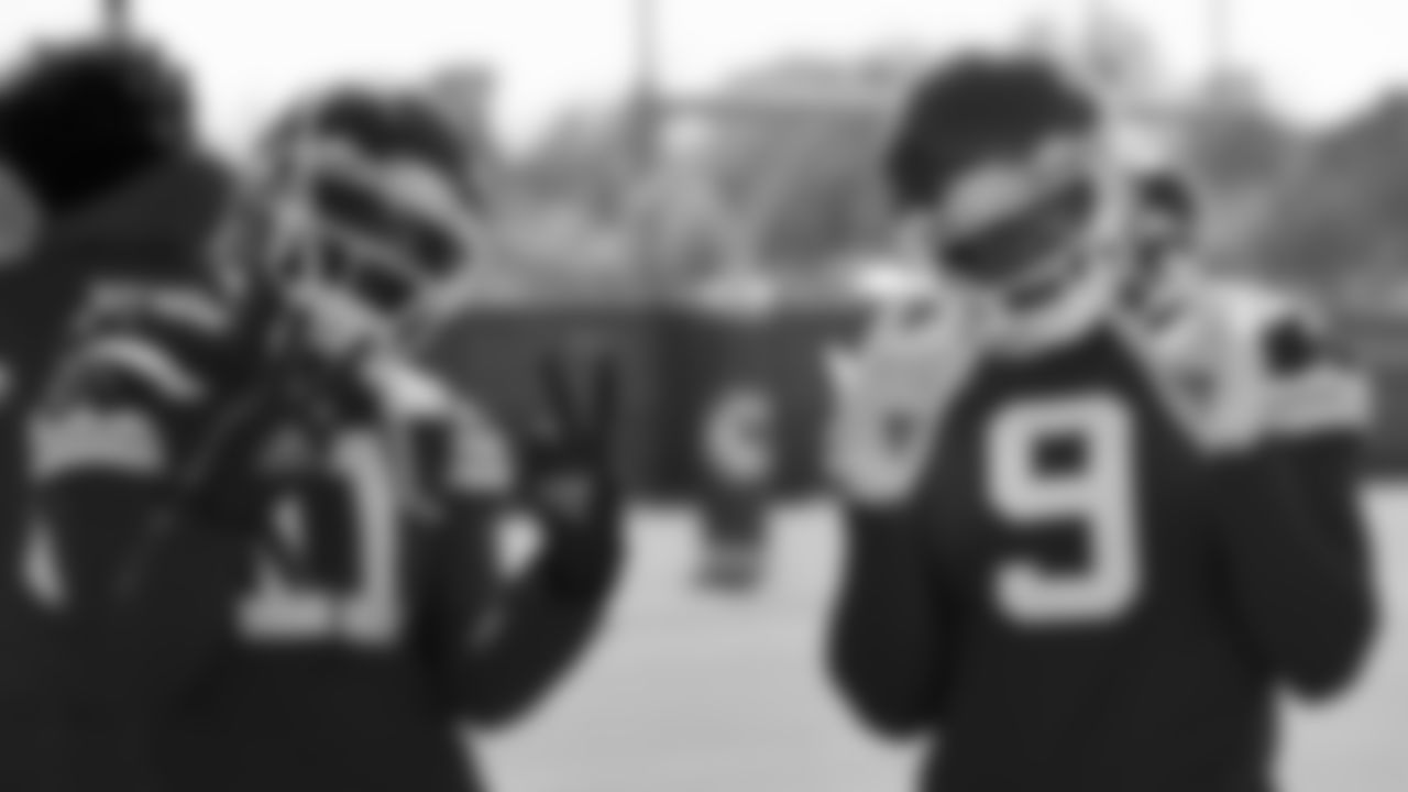 Kansas City Chiefs wide receivers Marquez Valdes-Scantling (11) and JuJu Smith-Schuster (9) during practice on Thursday, October 13, 2022.