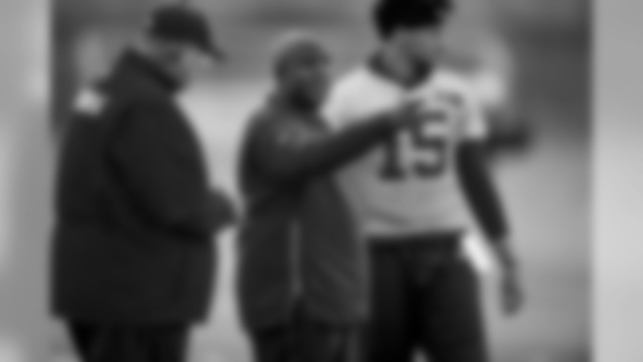 Offensive Coordinator Eric Bieniemy during practice on 10/31/18