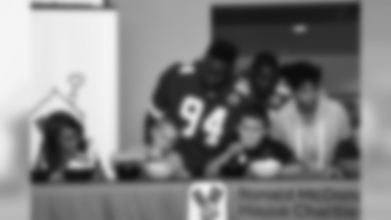 The defensive line visits the Ronald McDonald House