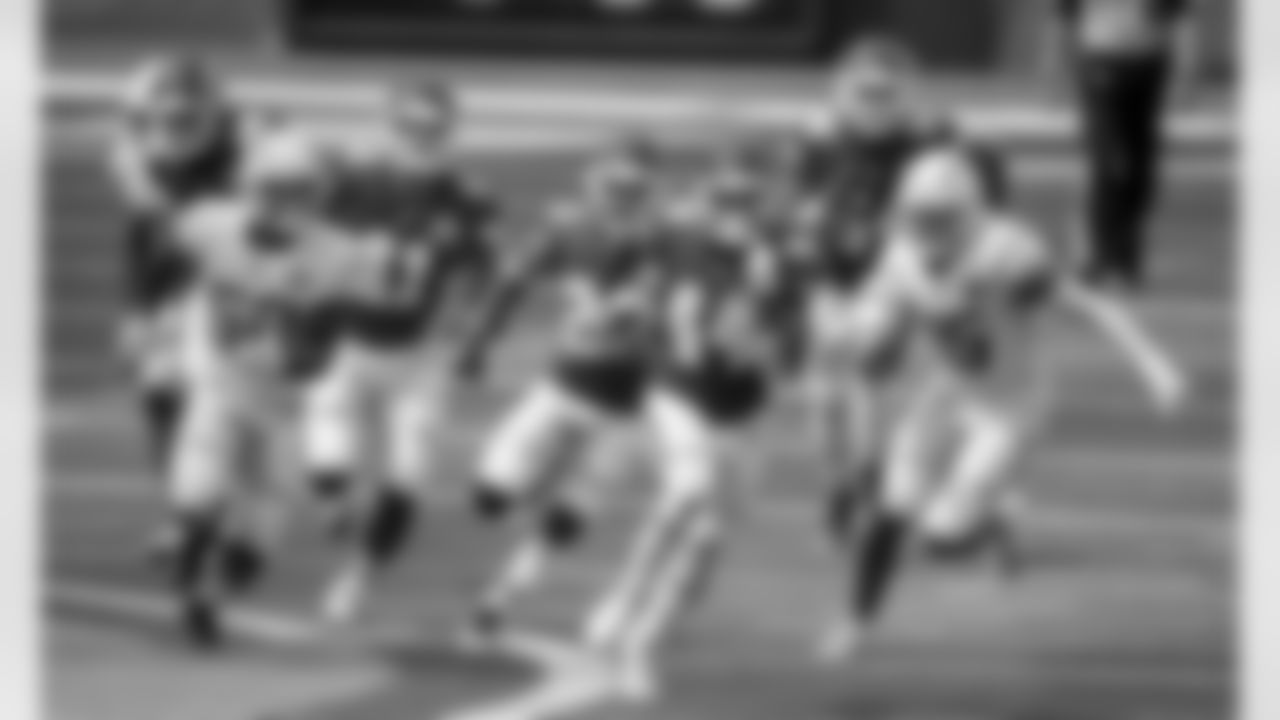 The Kansas City Chiefs special teams pursuing a punt against the Los Angeles Chargers on Sunday September 20, 2020.