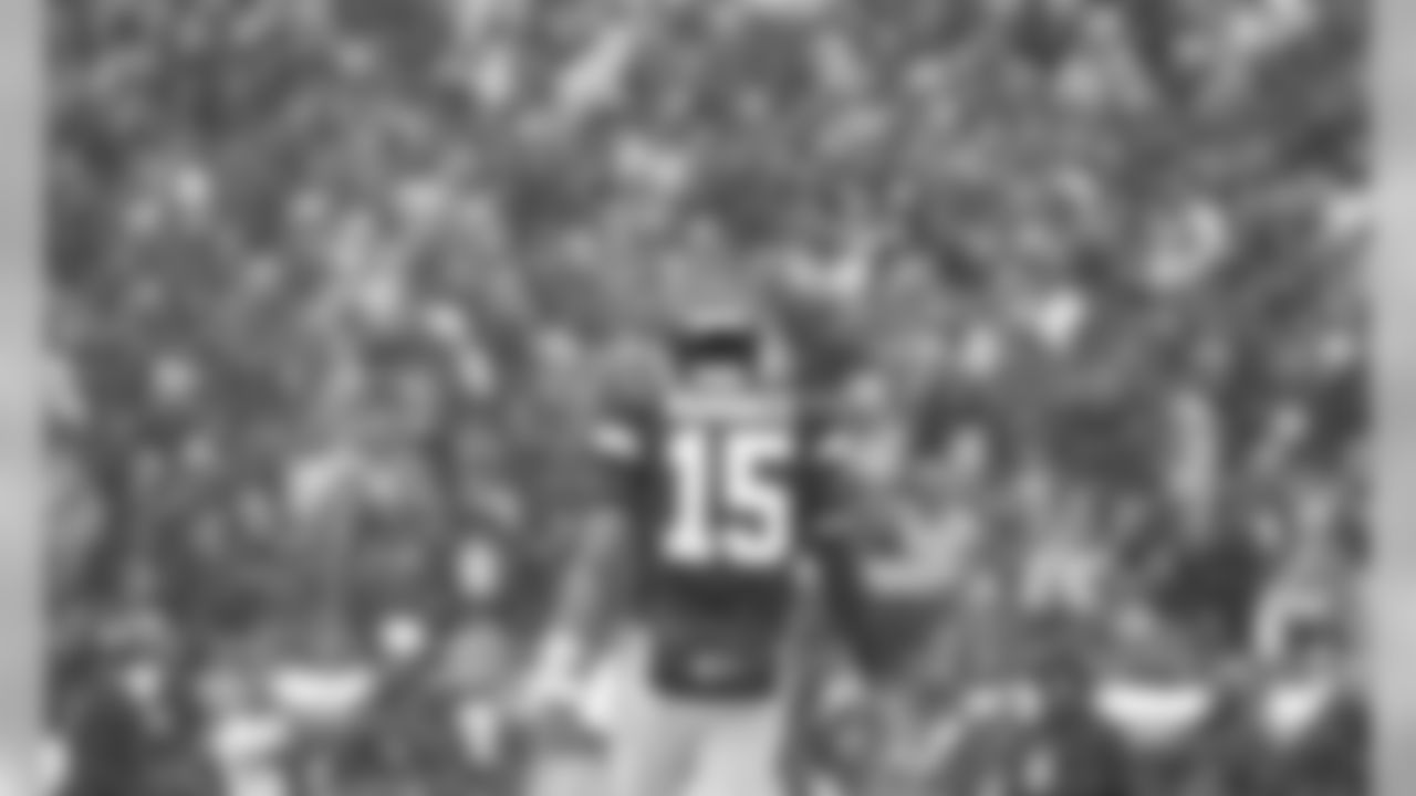 Kansas City Chiefs Quarterback Patrick Mahomes (15) during the game between the Kansas City Chiefs and the Denver Broncos at Arrowhead Stadium on December 15, 2019.