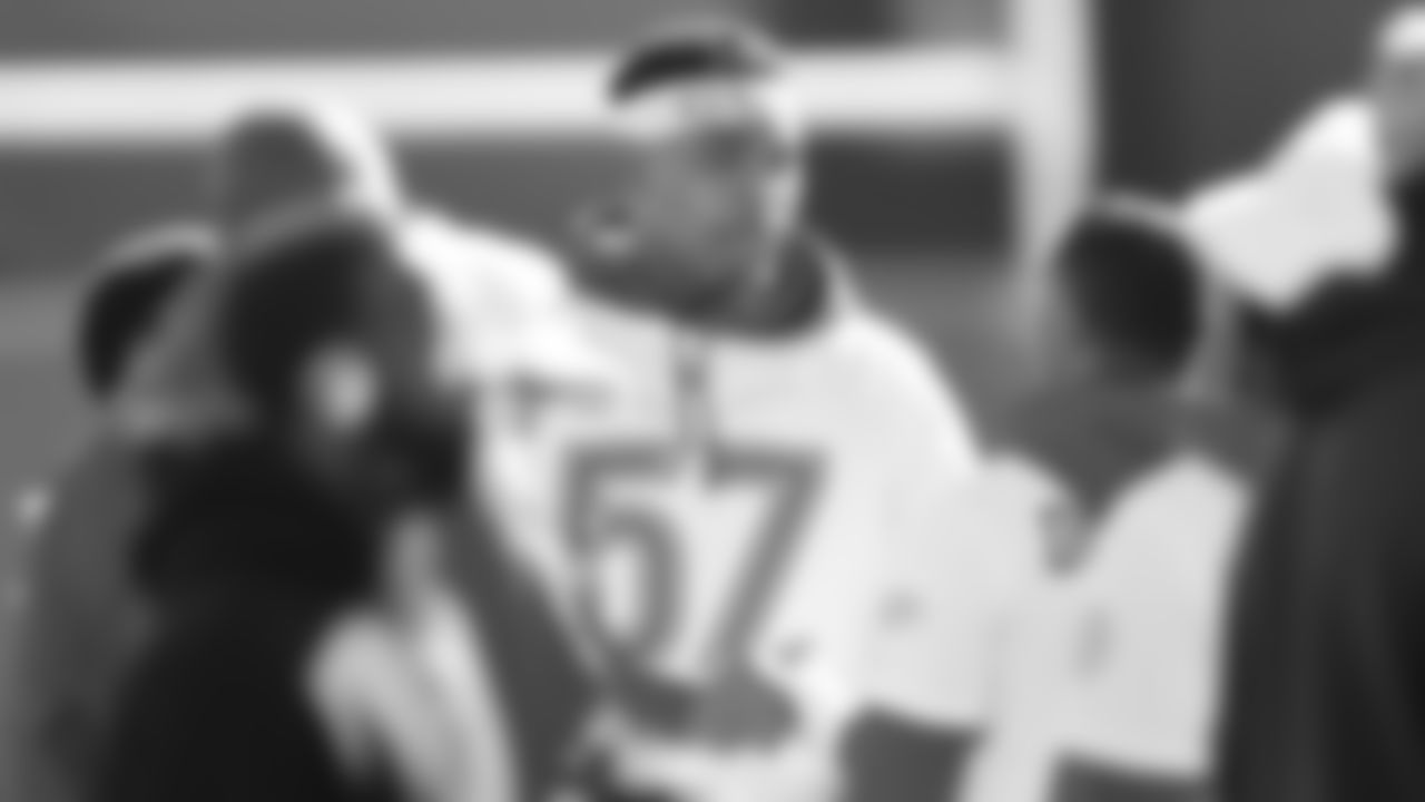 Kansas City Chiefs offensive tackle Orlando Brown (57) during the 2022 NFL Pro Bowl practice on Thursday February 3, 2022