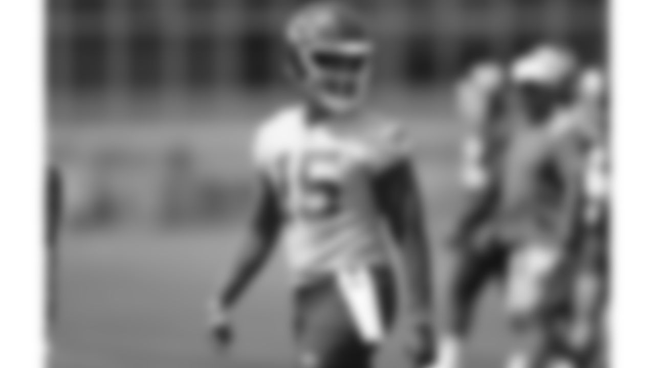 Kansas City Chiefs quarterback Patrick Mahomes (15) at day 10 of OTAs on Friday, June 9, 2023 in Kansas City, MO.