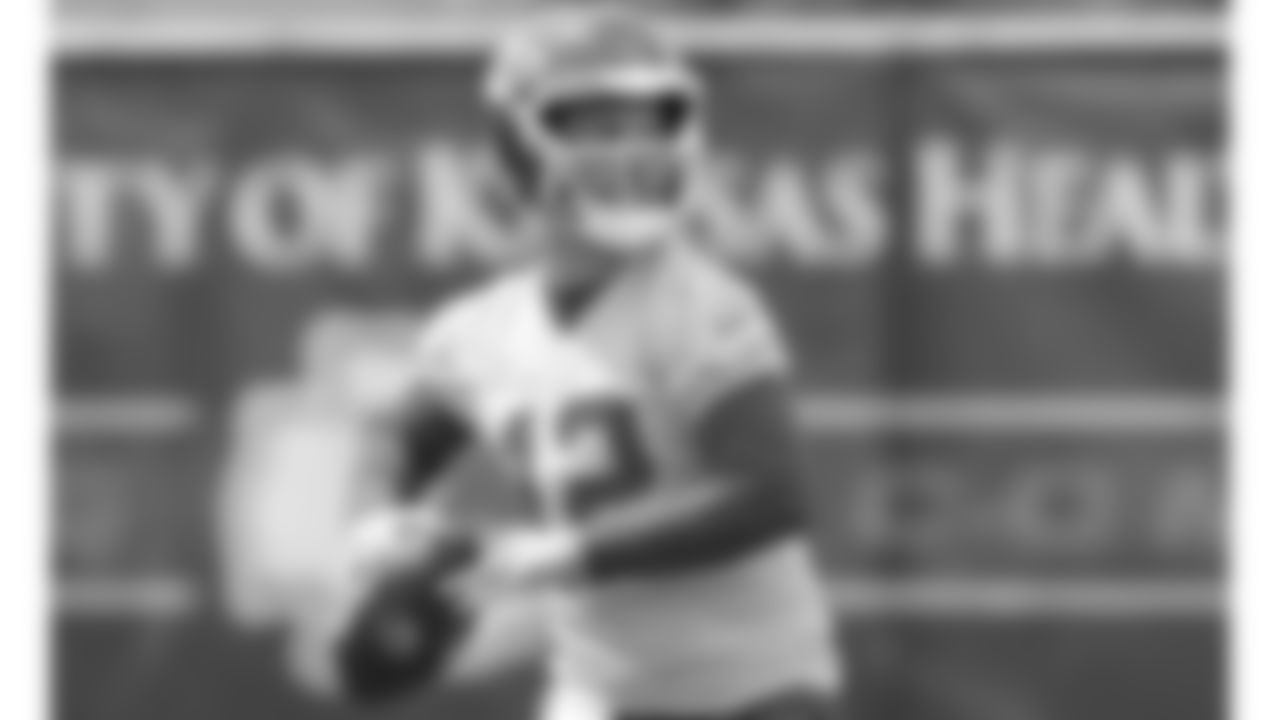 Kansas City Chiefs quarterback Shane Buechele (12) at Day 1 of OTAs on Monday, May 22, 2023 in Kansas City, MO.