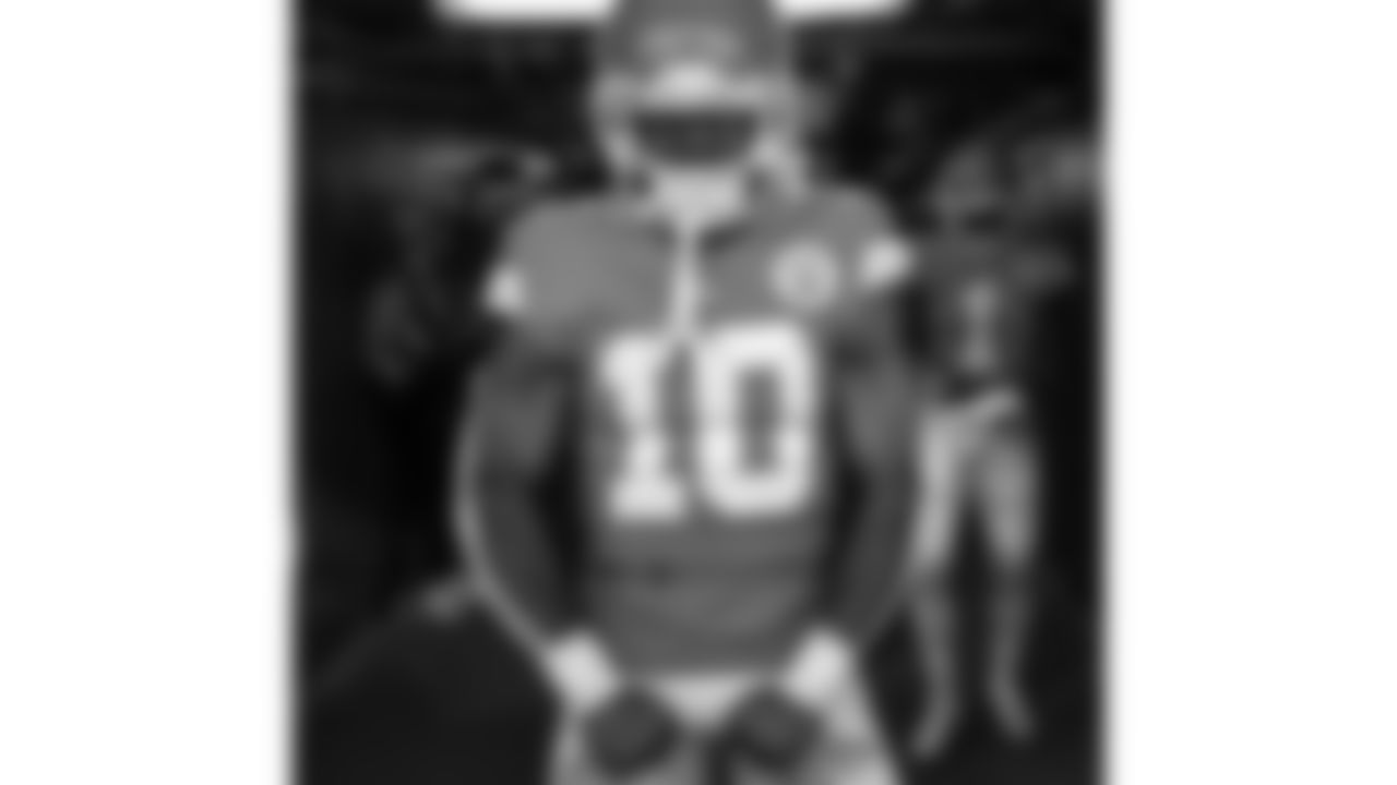 Kansas City Chiefs running back Isiah Pacheco (10) in the tunnel prior to an NFL Football game against the Jacksonville Jaguars, Sunday, November 13, 2022 in Kansas City.