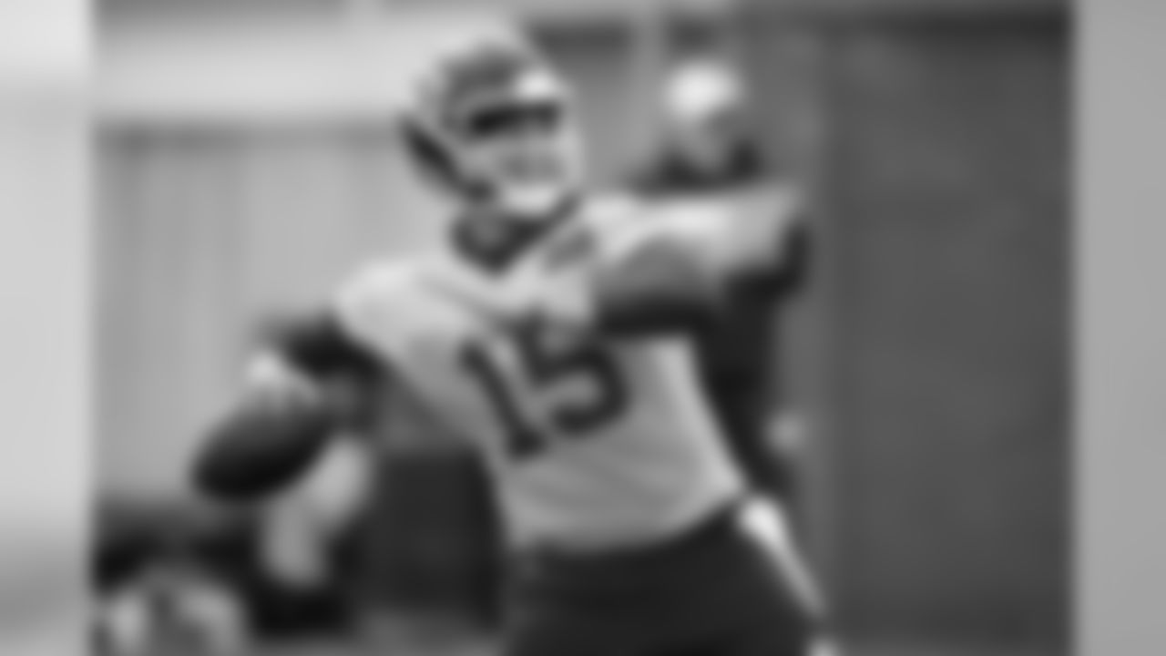 Kansas City Chiefs quarterback Patrick Mahomes (15) during practice on 10/4/18