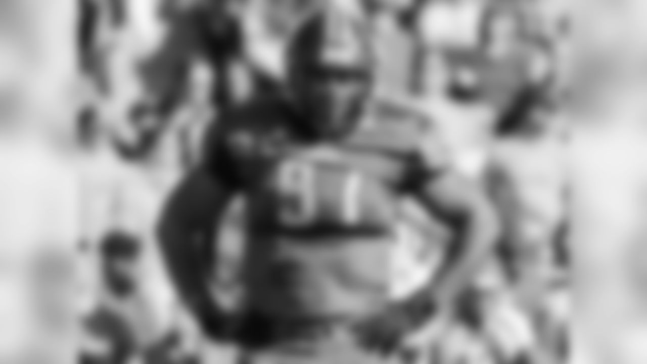 Defensive Tackle Nathan Sheperd plays in a game for Fort Hayes State.