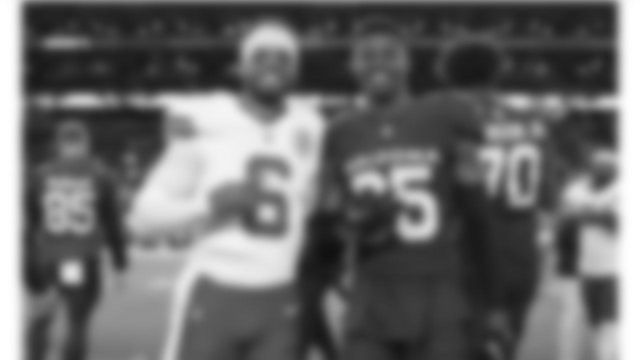 Kansas City Chiefs quarterback Chris Oladokun (6) during post game of the Chiefs preseason Week 2 matchup against the Arizona Cardinals on Saturday, August 19, 2023.