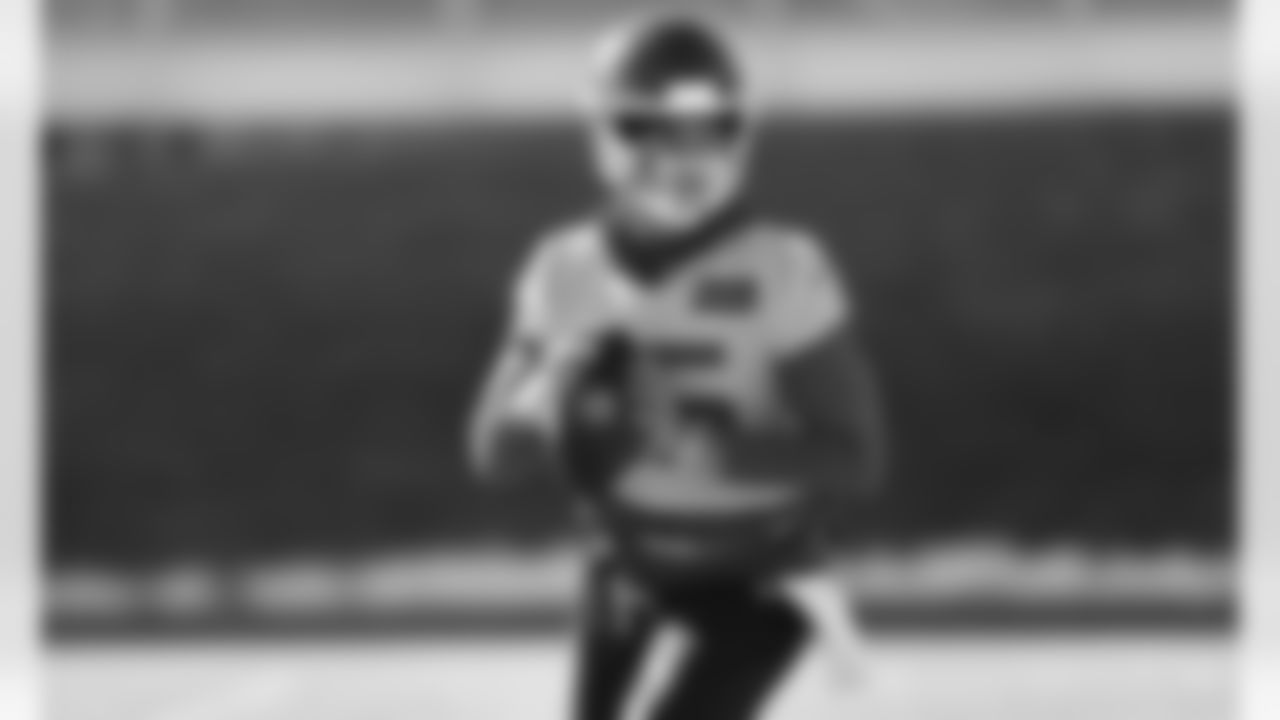 Kansas City Chiefs Quarterback Patrick Mahomes (15) at practice in preparation for this weeks AFC Championship game vs the Buffalo Bills.
