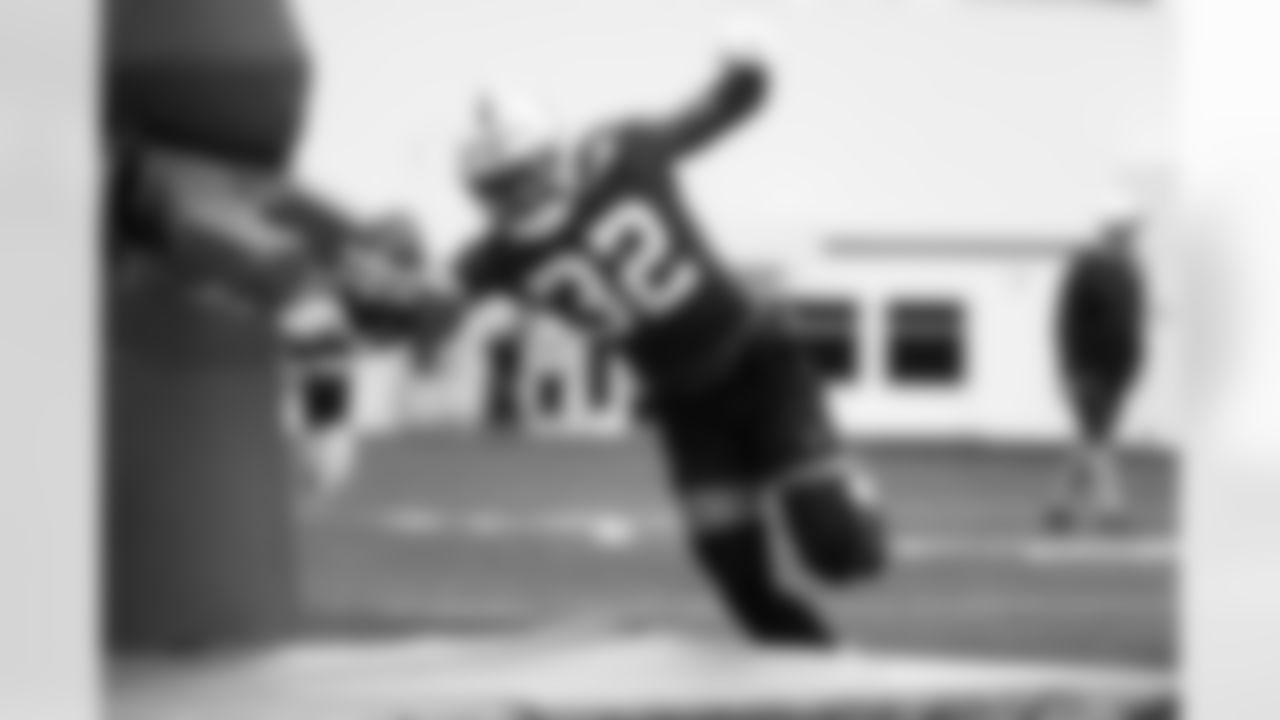 32 S Julian Blackmon,
Players train during OTAs of offseason workouts.