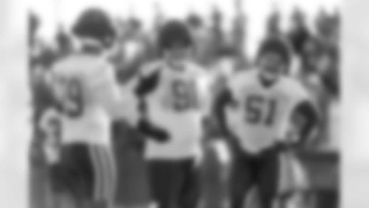 99 DT DeForest Buckner , 90 DT Grover Stewart , 51 DE Kwity Paye
2023 Colts Training Camp - Grand Park