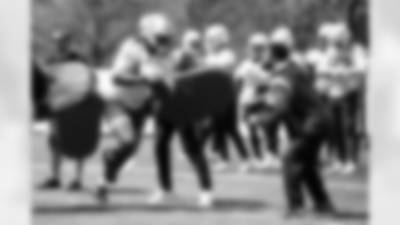 80 TE Jelani Woods,
Players practice during voluntary Veteran Mini Camp offseason workouts.