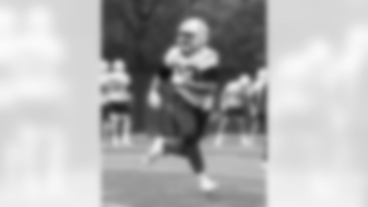83 TE Kylen Granson,
Players practice during voluntary Veteran Mini Camp offseason workouts.