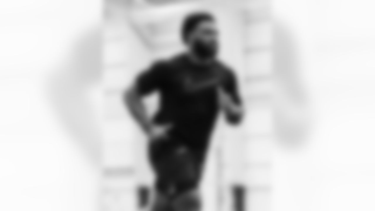 Players train during Phase I of offseason workouts.
21 WR Zack Moss,