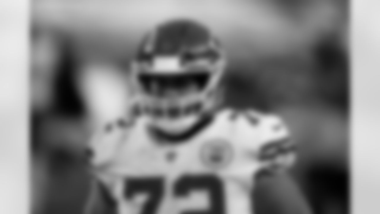 Kansas City Chiefs offensive tackle Eric Fisher (72) jogs off the field after an NFL football game against the Denver Broncos, Sunday, Oct.. 25, 2020, in Denver. (AP Photo/Justin Edmonds)