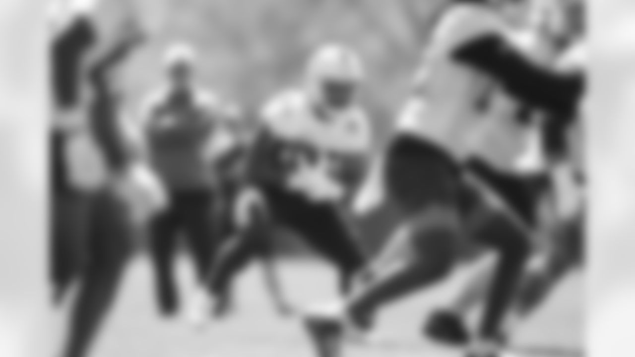 26 RB Darrynton Evans
Players practice during voluntary minicamp offseason workouts.