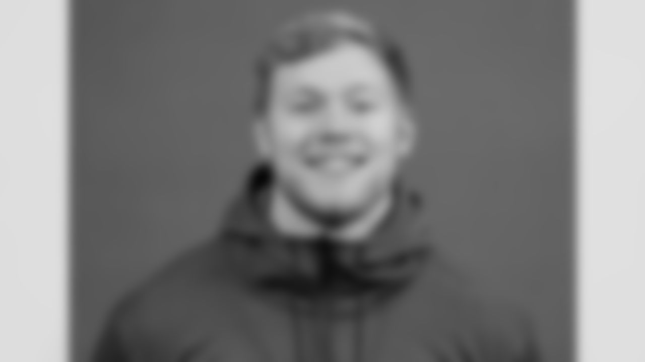 North Dakota State tight end Noah Gindorff poses for a portrait at the NFL football Combine on Wednesday, March 1, 2023 in Indianapolis. (AJ Mast/AP Images for the NFL)