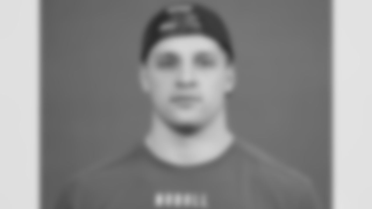 South Dakota State tight end Tucker Kraft poses for a portrait at the NFL football Combine on Wednesday, March 1, 2023 in Indianapolis. (AJ Mast/AP Images for the NFL)