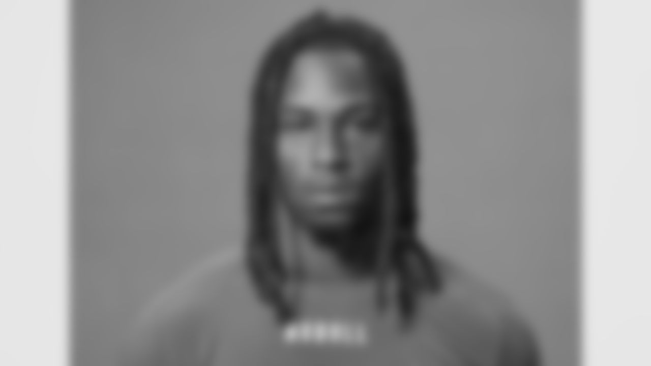 Indiana linebacker Cam Jones poses for a portrait at the NFL football Combine on Tuesday, Feb. 28, 2023 in Indianapolis. (AJ Mast/AP Images for the NFL)