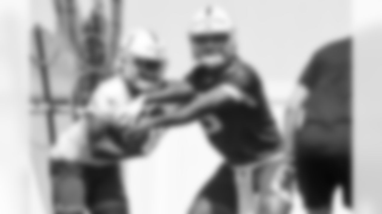 35 RB Deon Jackson , 5 QB Anthony Richardson
Players train during Phase III of offseason workouts.
