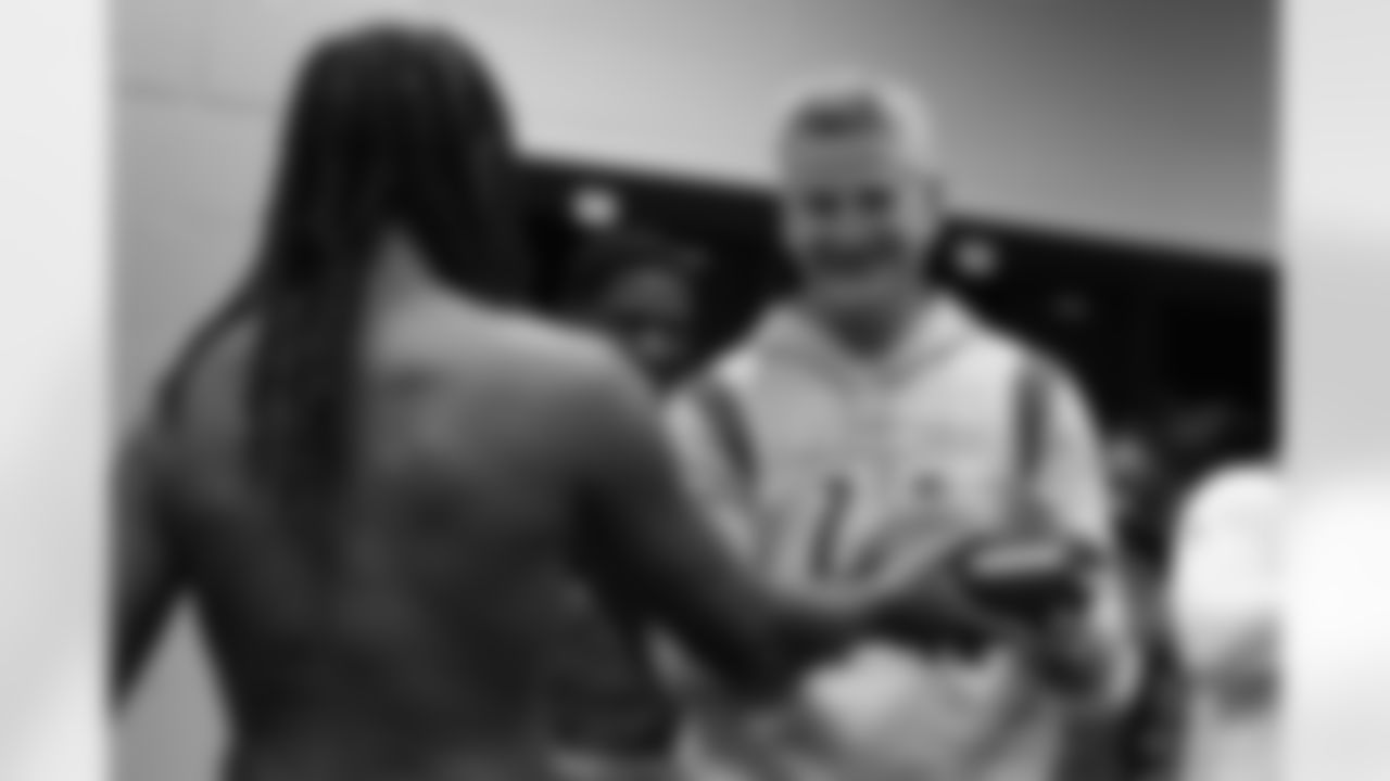 Indianapolis Colts Head Coach Frank Reich, #13 WR T.Y. Hilton