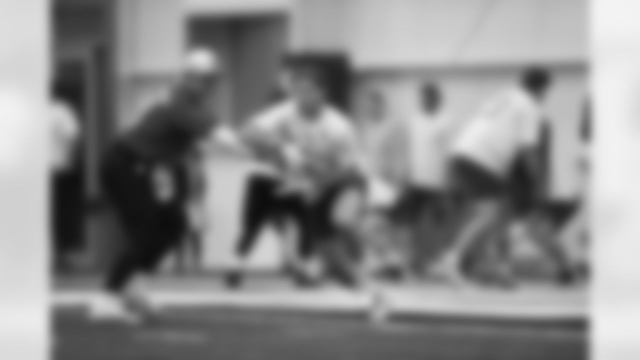 37 RB Jake Funk
Players train during Phase II of offseason workouts.