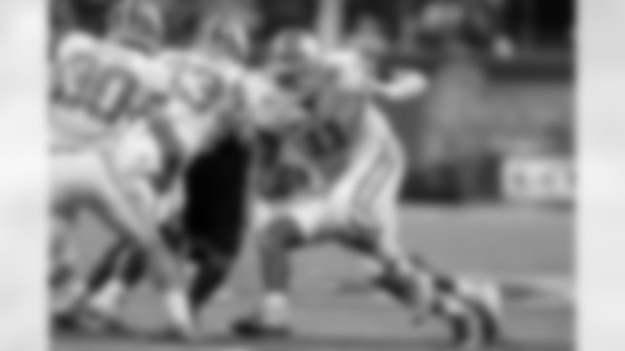 Clemson's Bryan Bresee (11) rushes during the first half of an NCAA football game against Georgia Tech on Monday, Sept. 5, 2022, in Atlanta. (AP Photo/Stew Milne)