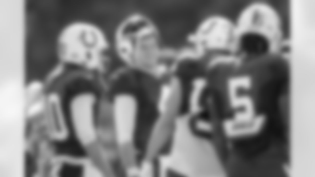10 QB Gardner Minshew , 4 QB Sam Ehlinger, 14 WR Alec Pierce, 5 QB Anthony Richardson
2023 Colts Training Camp - Grand Park