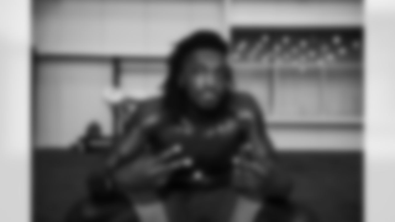 Players workout during Phase I of offseason workouts.
16 WR Ashton Dulin,