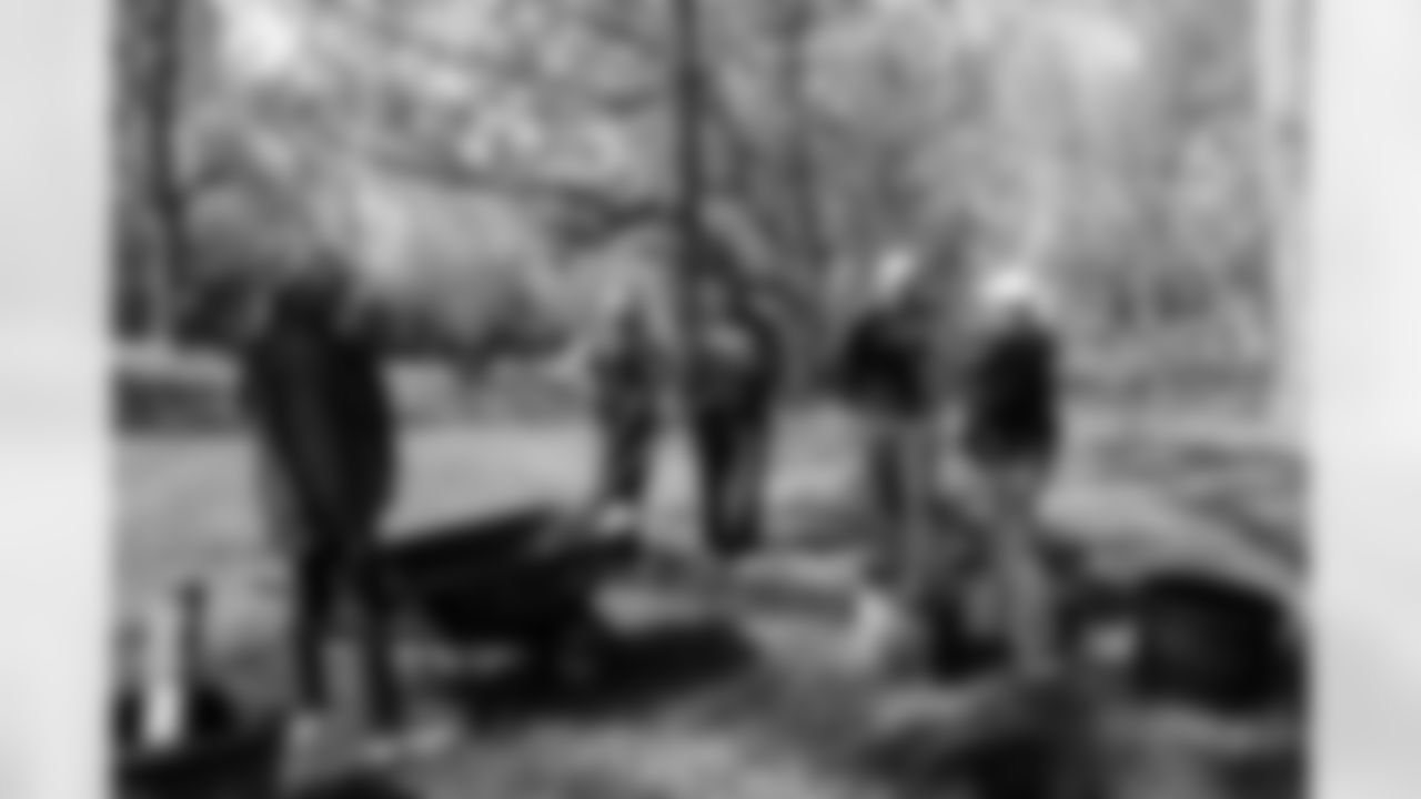The Indianapolis Colts activated its new Touchdown for Trees program by joining volunteers from Coke Consolidated, Meijer and Keep Indianapolis Beautiful to plant more than 100 trees along the Fall Creek Greenway on the city's northeast side.