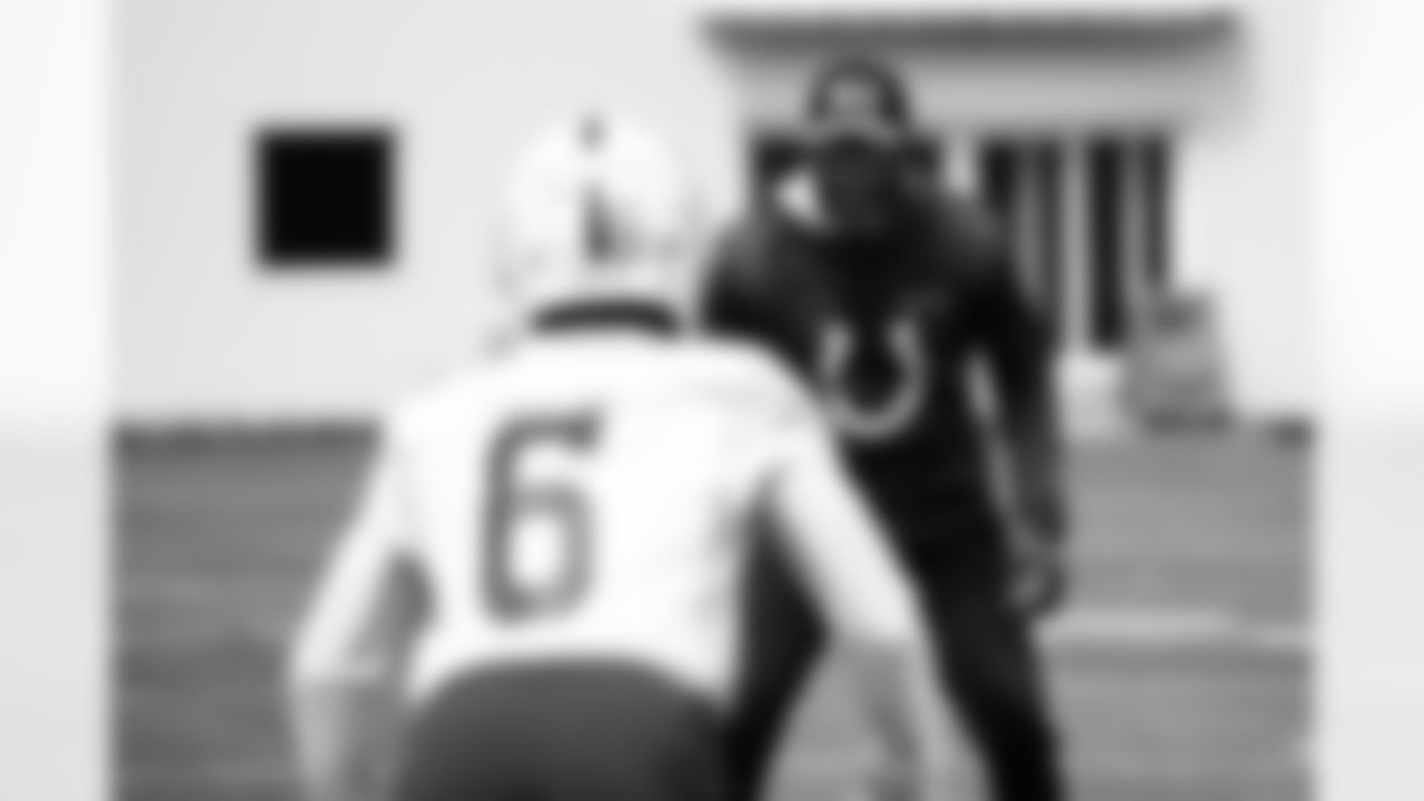 Reggie Wayne Wide Receivers, #6 WR Isaiah McKenzie,
Players practice during Veteran Mini Camp offseason workouts.
