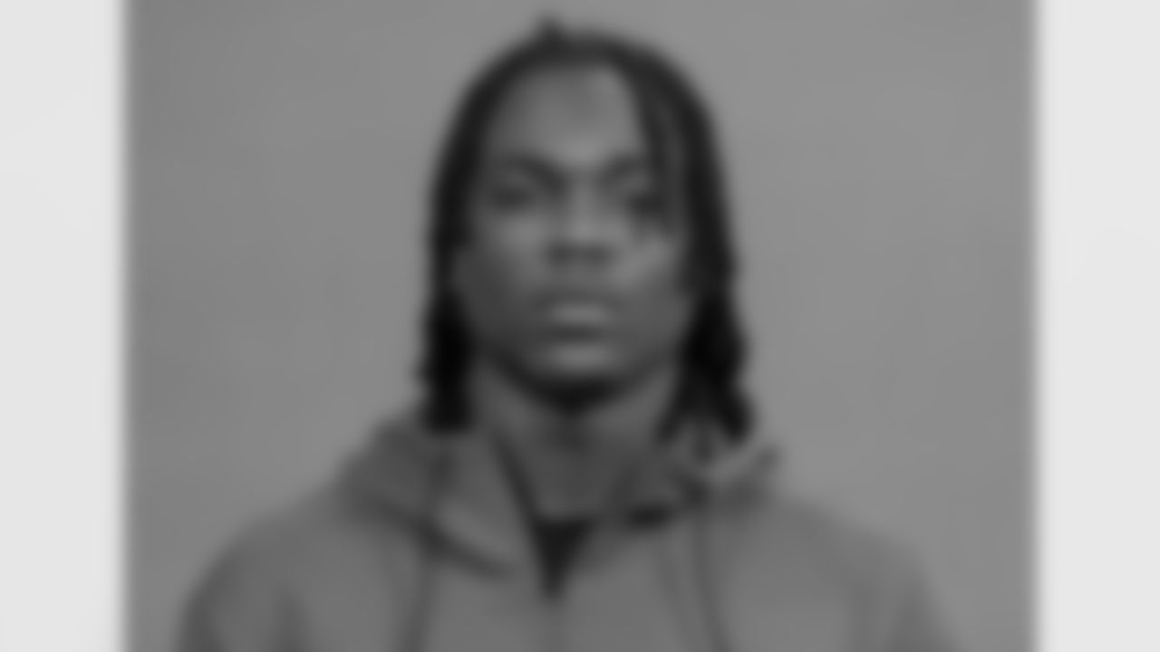 Maryland wide receiver Dontay Demus poses for a portrait at the NFL football Combine on Wednesday, March 1, 2023 in Indianapolis. (AJ Mast/AP Images for the NFL)