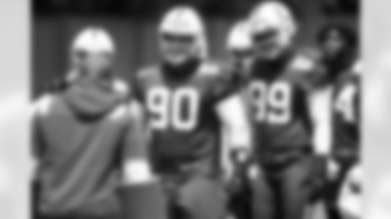 90 DT Grover Stewart , 99 DT DeForest Buckner
Players train during Phase III of offseason workouts.