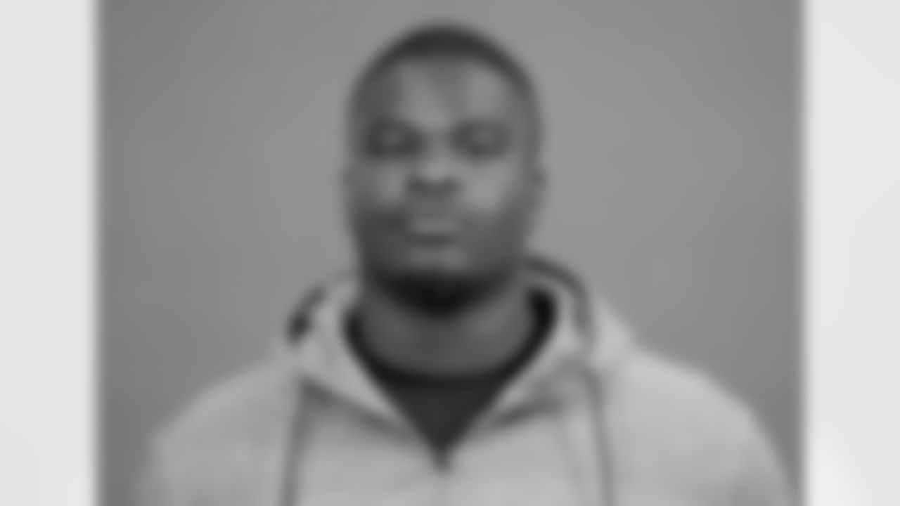 Florida offensive lineman Richard Gouraige poses for a portrait at the NFL football Combine on Thursday, March 2, 2023 in Indianapolis. (AJ Mast/AP Images for the NFL)