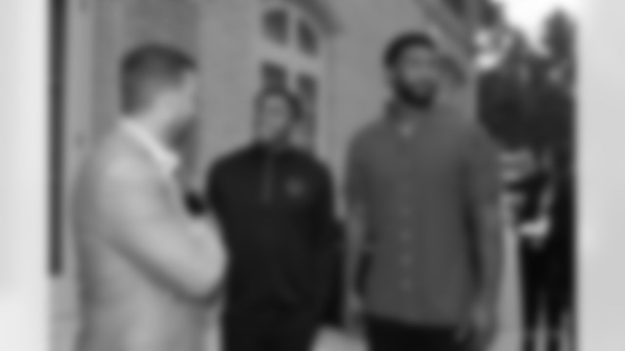 Matt Conti Senior Director of Football Communications, #28 RB Jonathan Taylor, #99 DT DeForest Buckner