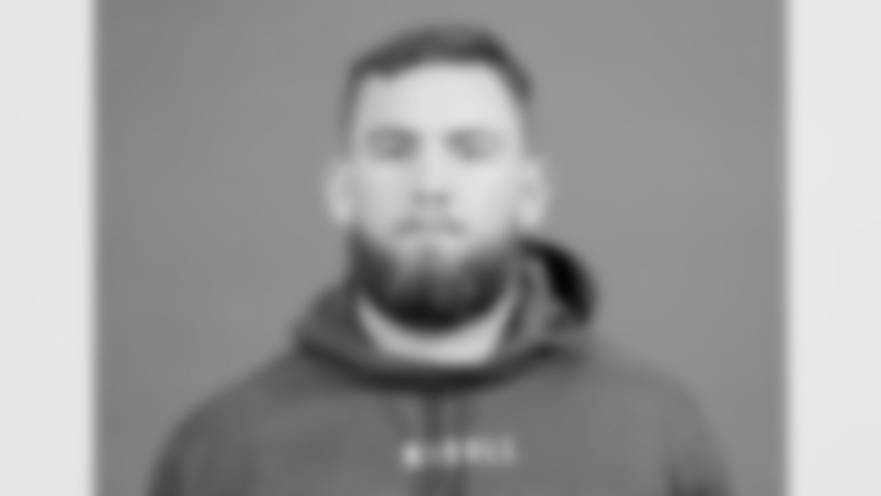 Baylor offensive lineman Connor Galvin poses for a portrait at the NFL football Combine on Thursday, March 2, 2023 in Indianapolis. (AJ Mast/AP Images for the NFL)