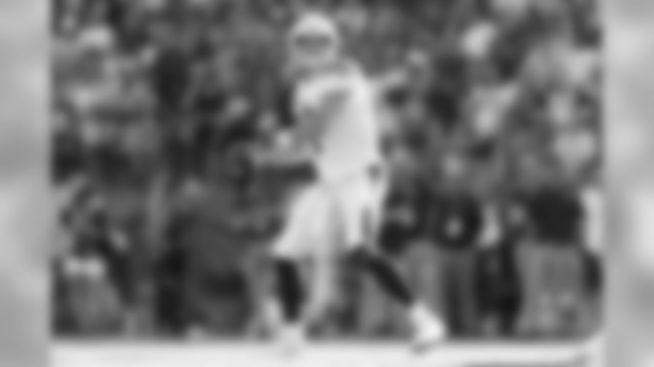 Los Angeles Chargers quarterback Philip Rivers (17) looks to pass during an NFL football game against the Tennessee Titans, Sunday, Oct. 20, 2019, in Nashville, Tenn. The Titans defeated the Chargers, 23-20. (Ryan Kang via AP)