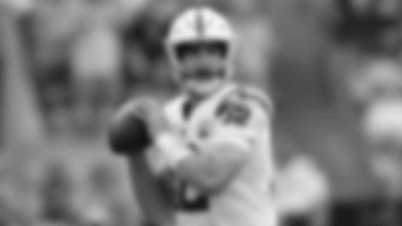 Andrew Luck completes his first pass since returning from injury