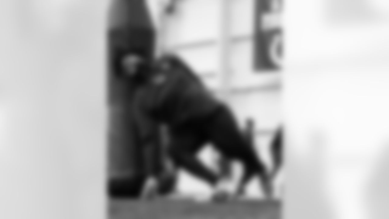 54 DE Dayo Odeyingbo,
Players train during Phase II of offseason workouts.