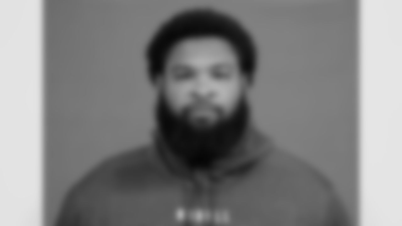 Coastal Carolina defensive lineman Jerrod Clark poses for a portrait at the NFL football Combine on Tuesday, Feb. 28, 2023 in Indianapolis. (AJ Mast/AP Images for the NFL)