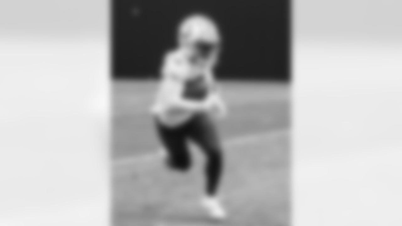 6 WR Isaiah McKenzie,
Players practice during voluntary Veteran Mini Camp offseason workouts.