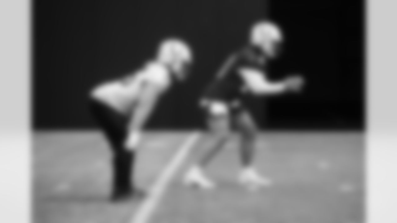 35 RB Deon Jackson, 10 QB Gardner Minshew,
Players practice during voluntary Veteran Mini Camp offseason workouts.