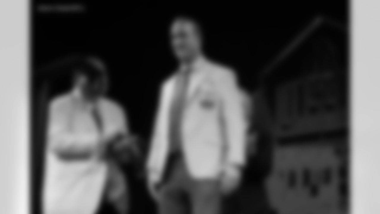 2021 NFL Hall Of Fame inductee Peyton Manning during the Pro Football Hall of Fame Gold Jacket Dinner on Friday August 6, 2021 in Canton, Ohio. (Aaron Doster/NFL)